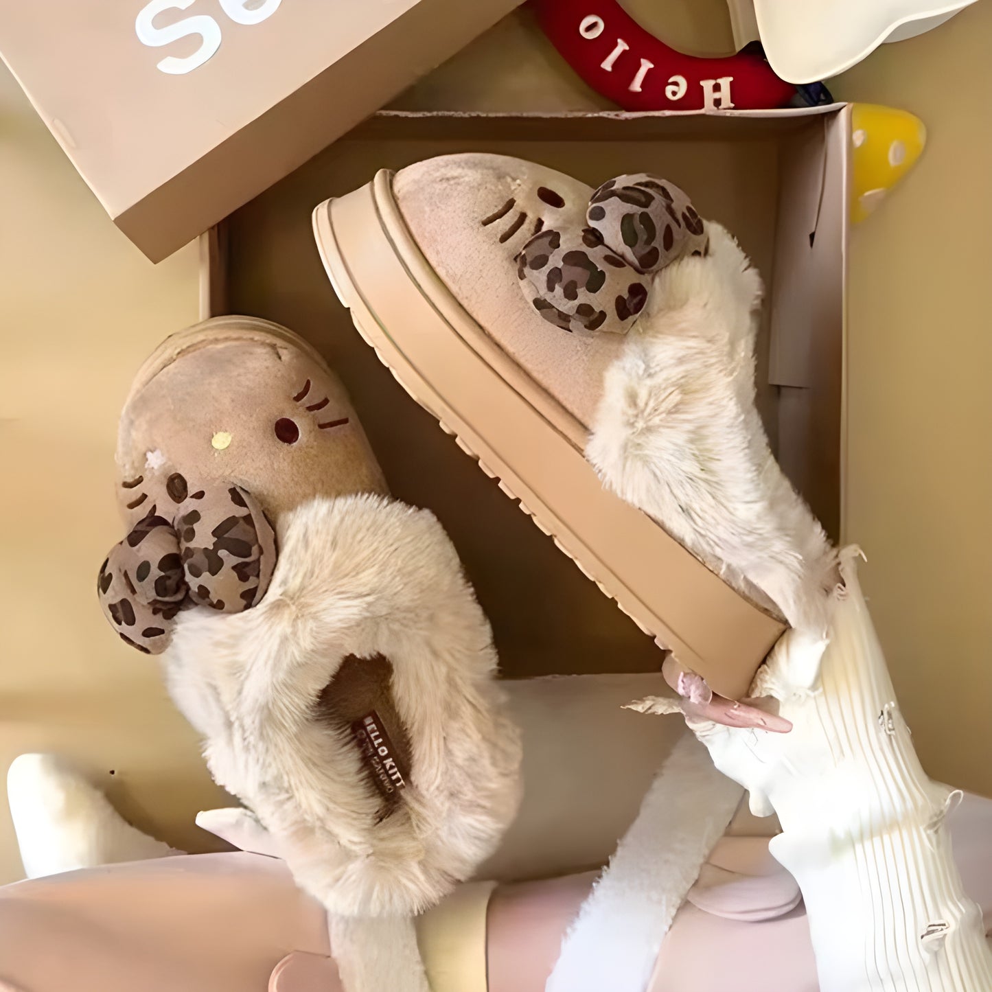 Hello Kitty Plush Slippers